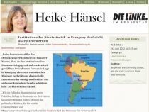Bundesregierung betreibt „Wahlkampfhilfe“ für paraguayische Putschisten