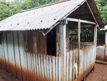 Eine Frau lebt im “Gefängnis“ aus Holz