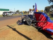Landeanflug auf Ruta 7 endet in Unfall