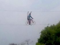 Mit dem Fahrrad über den Abgrund