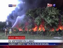 Großfeuer auf Mülldeponie gefährdet Flugbetrieb in Ciudad del Este