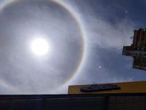 Beeindruckende Halo-Erscheinung am Himmel