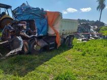 Frontalzusammenstoß von zwei LKW: 1 Toter und zwei Schwerverletzte