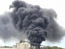 Großbrand im Zementwerk