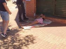 Obdachlose schwangere Frau angezündet