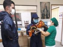 Feuerwehrleute als Geburtshelfer