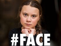 Greta Thunberg zeigt mit dem Finger auf Paraguay
