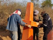 Neue Grenzsteine zwischen Paraguay und Bolivien