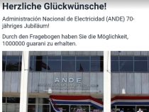 ANDE warnt vor falscher Umfrage mit Geldpreisen
