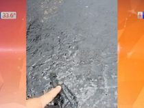 Hitze lässt Asphalt in Paraguay schmelzen