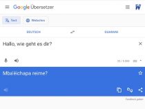 Google Übersetzer in Guaraní weist einige Fehler auf
