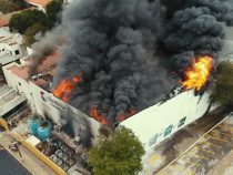 Großbrand im Lager des Obersten Wahlgerichts