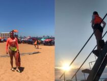 Rettungsschwimmerin am Strand