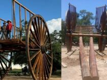 Meisterwerk des Handwerks: Silvio Grance Morilla baut riesigen Gedenk-Karren für mennonitische Feier