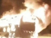 Schrecken am Tor zum Chaco: Passagiere retten sich aus brennendem Reisebus