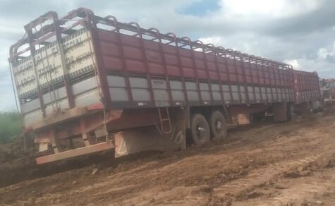 Lkw-Fahrer sitzen seit über zwei Wochen im Schlamm fest: Straßenzustand in Alto Paraguay katastrophal